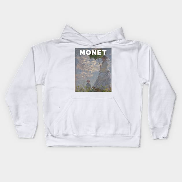 Monet Poster Kids Hoodie by Laevs